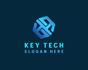 Crypto Tech Hexagon logo design