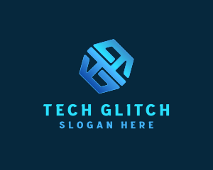 Crypto Tech Hexagon logo design