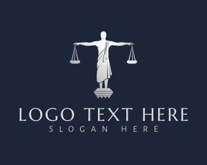 Law - Male Law Scales logo design