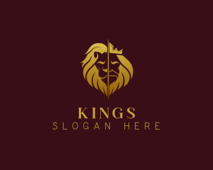 Lion Human King logo design