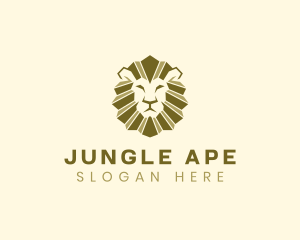 Geometric Jungle Lion logo design