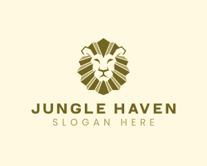 Geometric Jungle Lion logo design