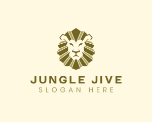 Geometric Jungle Lion logo design