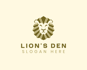 Geometric Jungle Lion logo design