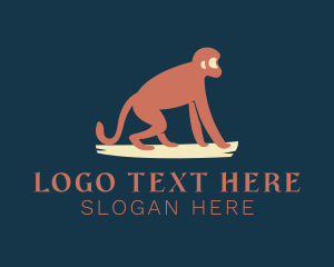 Orangutan - Monkey Wildlife Zoo logo design