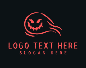 Thriller - Red Haunted Ghost logo design