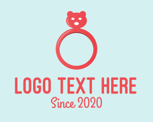 Toy - Pink Bear Ring logo design