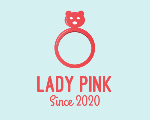 Pink Bear Ring logo design