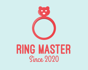 Pink Bear Ring logo design