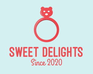 Pink Bear Ring logo design