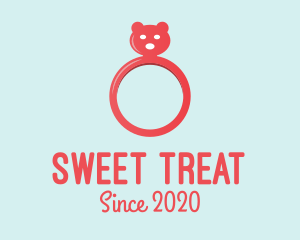 Pink Bear Ring logo design