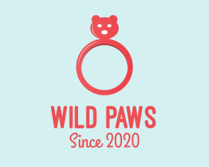 Pink Bear Ring logo design