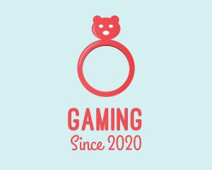 Toy - Pink Bear Ring logo design