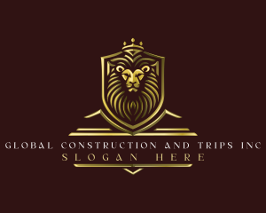 Lion Shield Crown Logo
