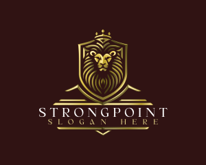 Lion Shield Crown Logo