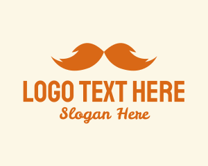 Guy - Orange Men’s Mustache logo design