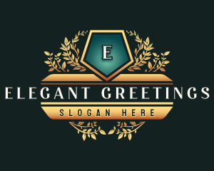 Elegant Leaf Wreath logo design