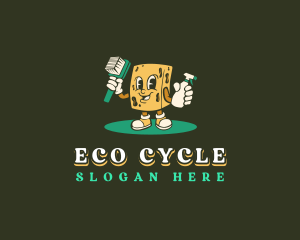 Recycling - Cleaning Sponge Sanitation logo design