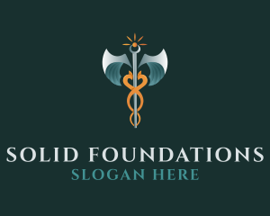 Health Care Provider - Medical Caduceus Staff logo design