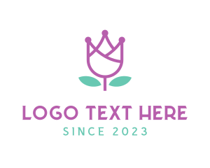 Leaf - Flower Tulip Crown logo design