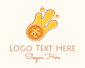 Fruitarian - Orange Slice Juice logo design