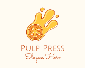 Pulp - Orange Slice Juice logo design