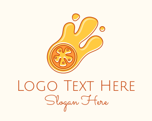 Juice - Orange Slice Juice logo design