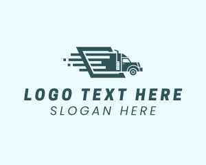 Courier - Fast Logistics Truck logo design