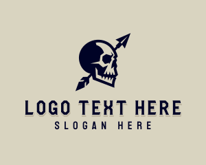 Arrow Skull Hunter logo design