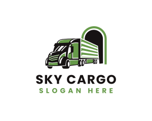 Truck Logistics Cargo logo design