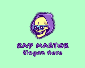 Rap - Streetwear Skull Hoodie logo design