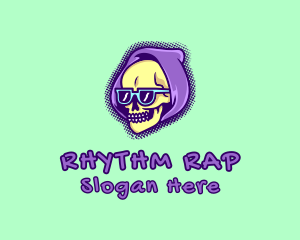 Rap - Streetwear Skull Hoodie logo design