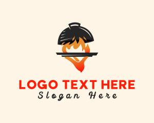 Dish - Grill Fire Diner logo design