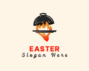 Eat - Grill Fire Diner logo design