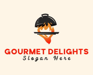 Grill Fire Diner logo design