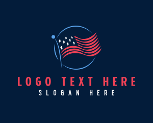 United States Map - Flag America USA logo design