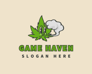 Herbal Marijuana Smoke Logo