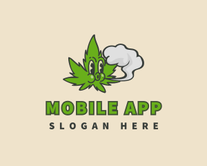 Herbal Marijuana Smoke Logo