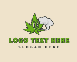 Herbal Marijuana Smoke Logo