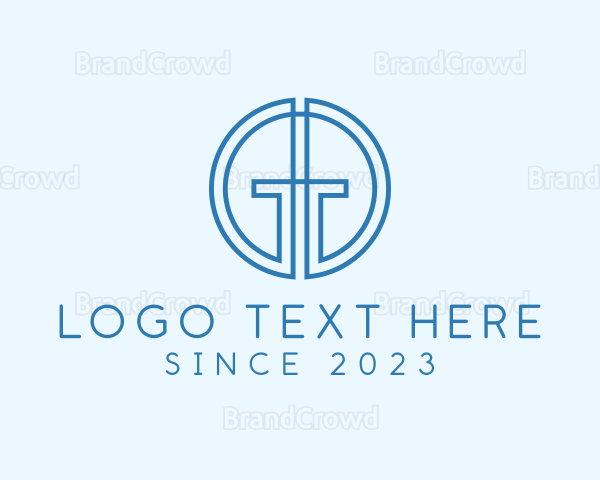 Minimalist Monogram Letter GG Logo