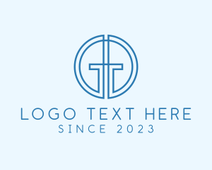 Catholic - Minimalist Monogram Letter GG logo design