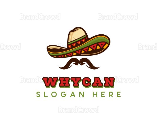 Mexican Hat Mustache Logo