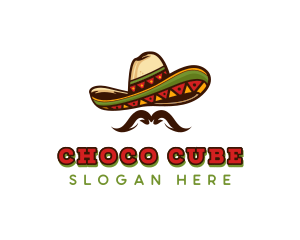 Mexican Hat Mustache Logo