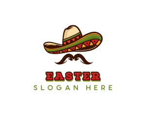 Mexican Hat Mustache Logo