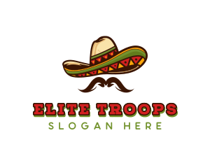 Mexican Hat Mustache Logo