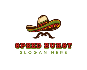 Mexican Hat Mustache Logo