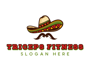 Mexican Hat Mustache Logo