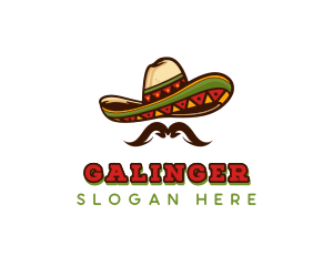 Taco - Mexican Hat Mustache logo design