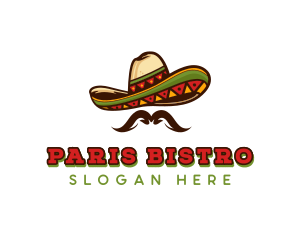 Mexican Hat Mustache logo design