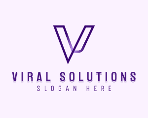 Upscale Consultant Letter V logo design